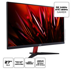 Monitor Gamer 27 Acer LED ips Full HD hdmi, Amd FreeSync, 2ms, 165Hz, Zero frame - KG272 S Menor preço em Monitor Gamer 27 Acer LED ips Full HD hdmi, Amd FreeSync, 2ms, 165Hz, Zero frame - KG272 S