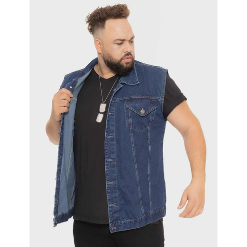 Colete jeans Masculino Plus Size Tamanhos Grandes