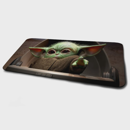 Disney star wars mestre bebê yoda pequeno jogo mouse pad gamer