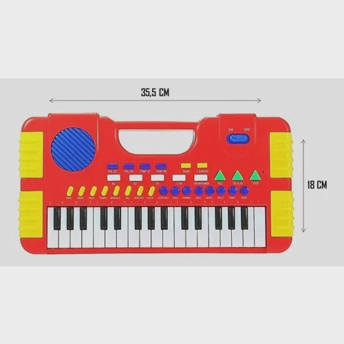 Piano Infantil 31 Teclas Vários Sons Vermelho MyMusic Center em Promoção na  Americanas