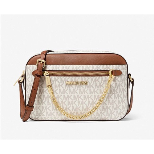 michael kors jet set travel medium logo crossbody bolsa