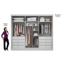 Guarda-Roupa Casal Bari 8 Gavetas Brilho – Novo Horizonte - Branco é boa?