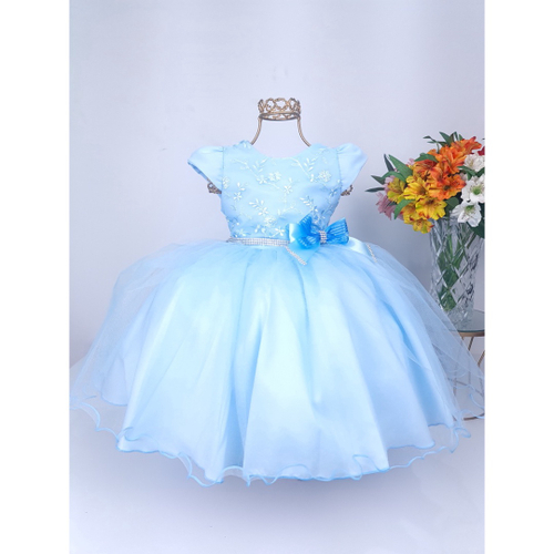 Vestido Princesa Cinderela Aniversário Azul 4 ao 10 em Promoção na  Americanas