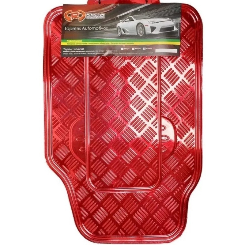 Tapete Automotivo Brilhante Cor Vermelho Para Gol Quadrado No Shoptime