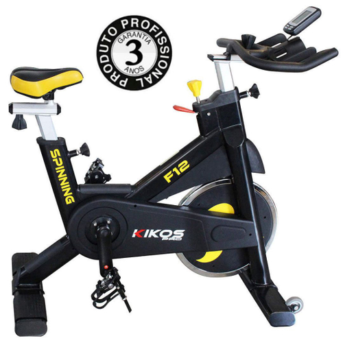 Bicicleta Ergom trica Spinning Pro F12 Kikos Fitness kw Preto em