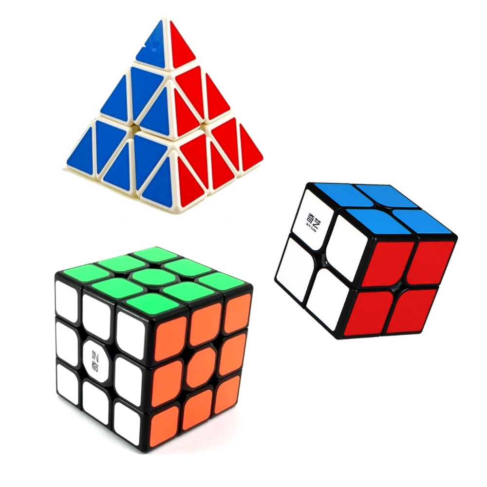 Compra online de Cubo mágico 3x3, 2x2, pirâmide triangular suave