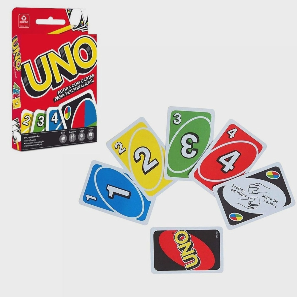 Jogo Uno Clássico Cartas Jogo de Mesa Divertido Família e Amigos no Shoptime