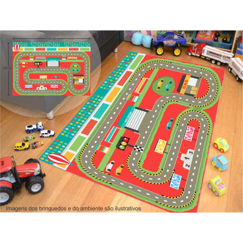 Tapete Jogo Divertido Educativo Pista De Carrinho Infantil