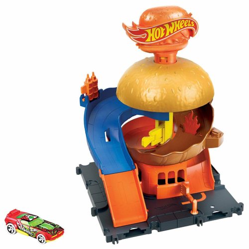 Pista Hot-Wheels City Drive Thru Do Hamburguer Mattel Hdr26 em Promoção na  Americanas