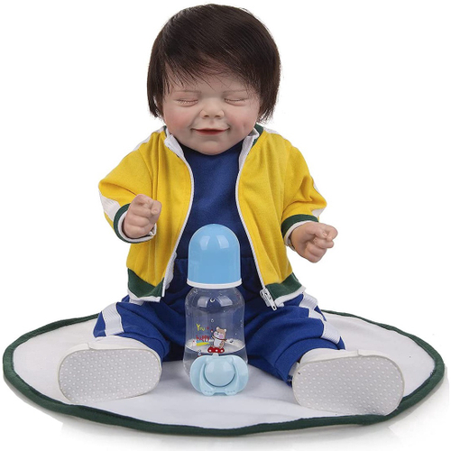 Boneco Bebê Reborn Menino Lindo Todo Silicone Original 55 Cm em Promoção na  Americanas