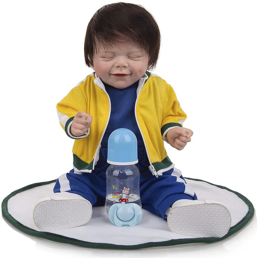 Brastoy Sapo Boneco Bebe Reborn Nino 100% Silicone 48cm