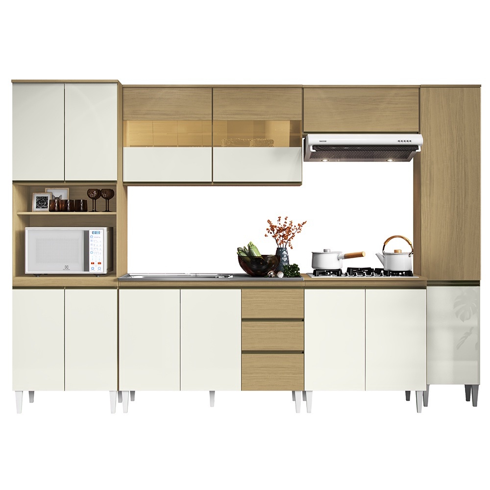 Cozinha Modulada Kelly Atacama Off White Aram Veis Em Promo O Na