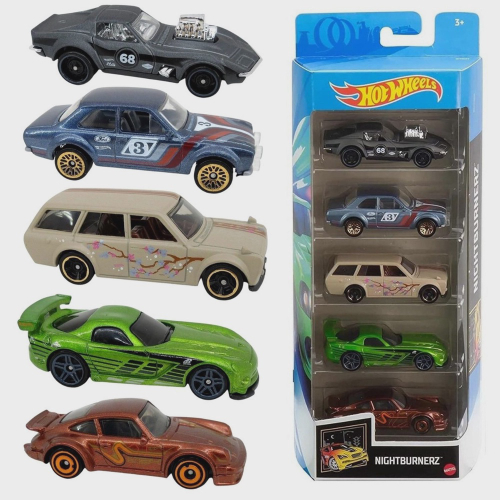 Carrinho Hot Wheels Kit 5 Carros Nightburnerz na Americanas Empresas