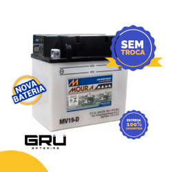 Bateria Moura Moto 19Ah 12V - MV19-D ( Ref. Yuasa: YB16CL-B ) Menor preço em Bateria Moura Moto 19Ah 12V - MV19-D ( Ref. Yuasa: YB16CL-B )