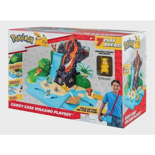 Pikachu Kit 7 Pcs Pokémon Pista Batalha Arena Brinquedo Ação