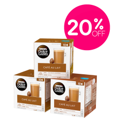 Combo de Cápsulas Dolce Gusto Au Lait 10 cápsulas - 3 caixas Menor preço em Combo de Cápsulas Dolce Gusto Au Lait 10 cápsulas - 3 caixas
