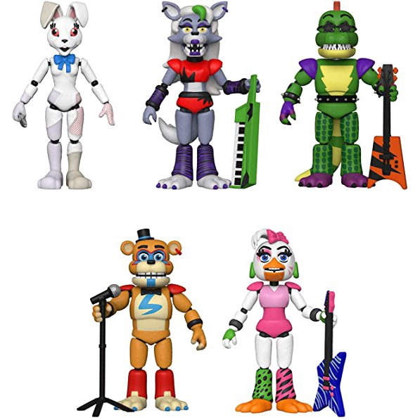 Kit 5 Bonecos Animatronics Five Nights At Freddy's Security em