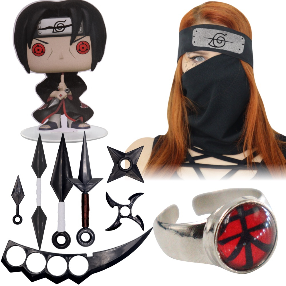 Naruto jogos e bandana anime naruto itachi payne heróis kakashi aldeia  konokha cosplay anéis akacki brinquedos infantis - AliExpress