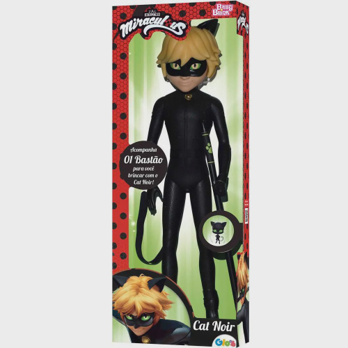 Boneco Com Bastão Miraculous Cat Noir 55cm 1861 - Baby Brink em Promoção na  Americanas