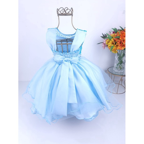 Vestido Infantil Azul Cinderela , Frozen Luxo - Menina bonita 1/2/3 Anos -  Perollas Kids