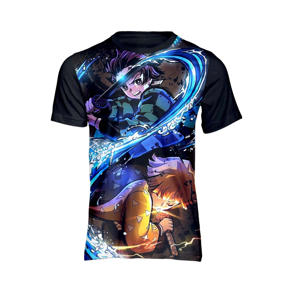 Camiseta Kimetsu no Yaiba Enmu Oni do Trem Infinito - Preto