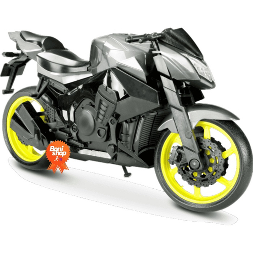 Brinquedo Moto de Corrida 1000 Branca Infantil Esportiva c/ Apoio Bs Toys  Motinha p/ Crianças Meninos Decoração Coleção