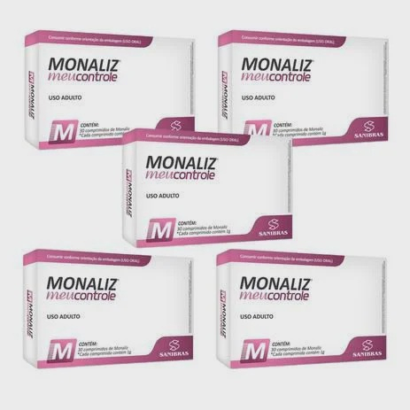 5x Monaliz Meu Controle (5x 30 comprimidos) - Sanibrás em Promoção na  Americanas