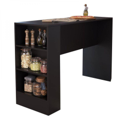 Bancada Balcão Gourmet Mesa Cozinha Multiuso Preta sem Porta é boa?