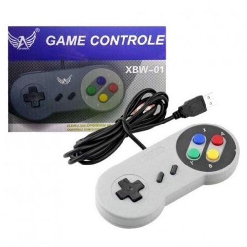 Controle Super Nintendo Snes Joystick Usb Jogos Emulador Pc em Promoção na  Americanas