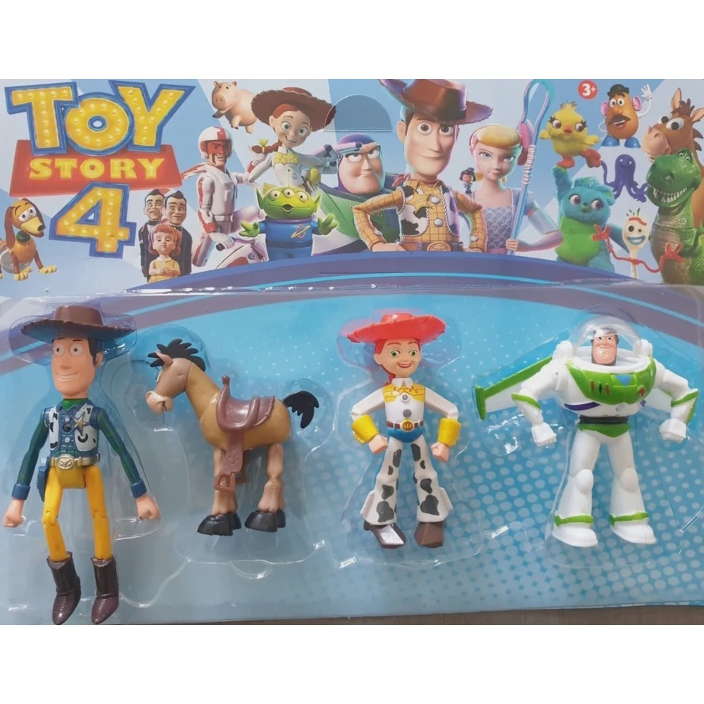 Toy Story 4 - kit 5 bonecos + acessórios