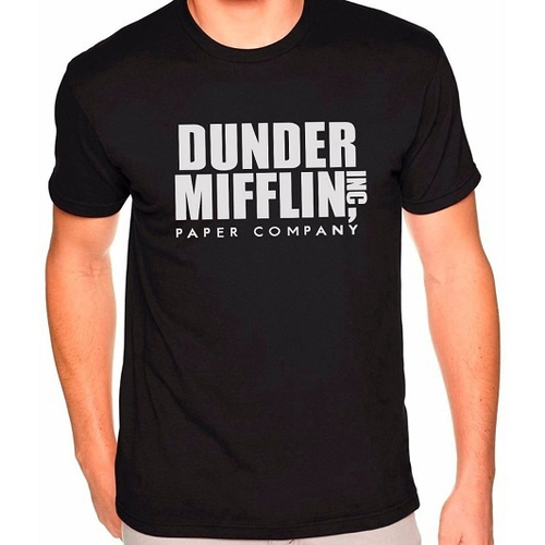 Camiseta Oversized The Office Dunder Mifflin Dwight Tv Show Scranton  Masculina De Algodão Crewneck Top Exclusivo - Escorrega o Preço