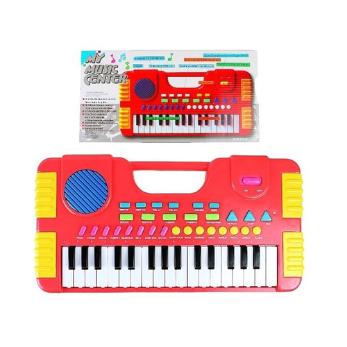 Teclado Infantil Mini Piano Brinquedo 31 Teclas Center-Rosa - My