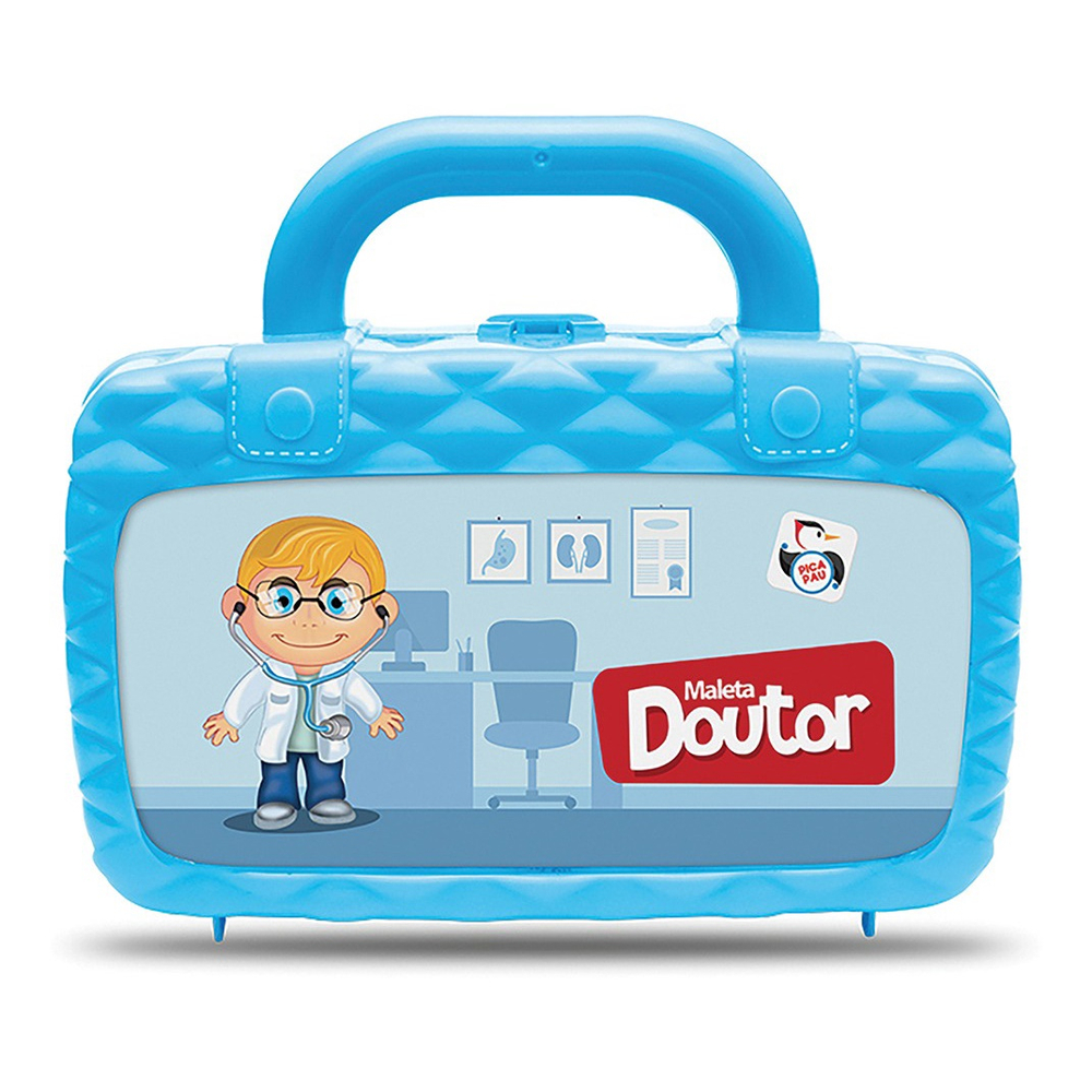 Brinquedo Kit Dentista Infantil Médico Doutor Didático - Azul