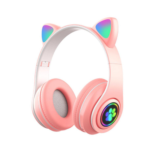 Fone Orelha De Gato Headphone Gatinho Com Led Fone Bluetooth]