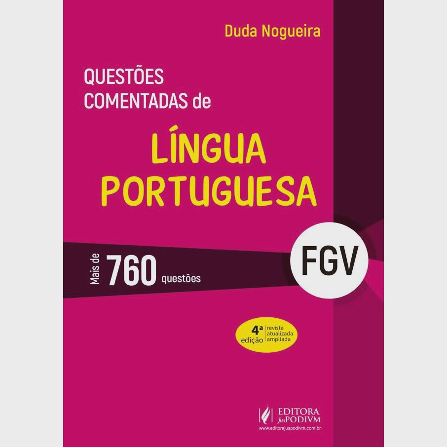 Questões Comentadas De Língua Portuguesa - Fgv (2022) Em Promoção ...