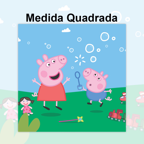 Papel de Parede Adesivo FotoMural Peppa Pig e George Brincando