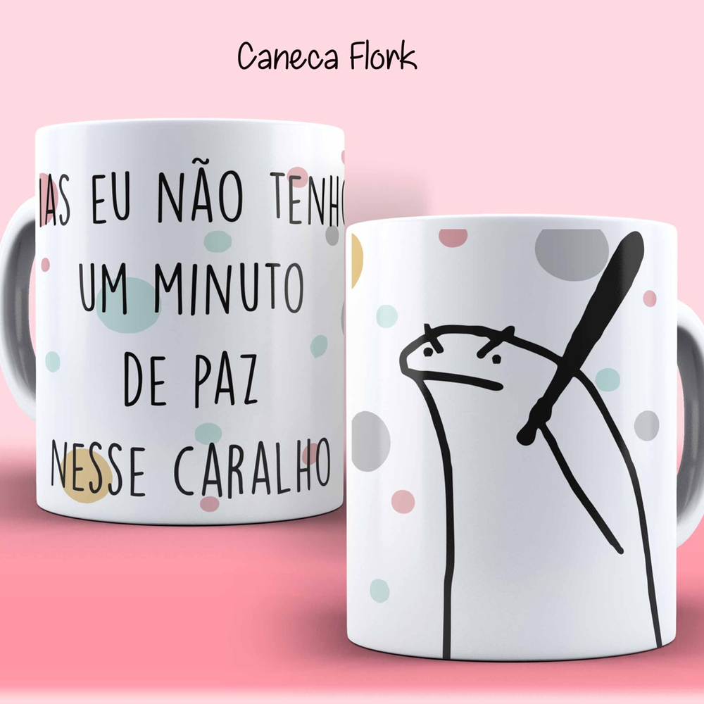 Canecas Personalizadas meme sticker palito flork