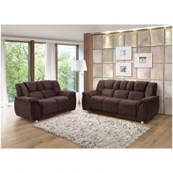 Conjunto Sofá 2 E 3 Lugares Suede Cordoba Hellen Cafe Menor preço em Conjunto Sofá 2 E 3 Lugares Suede Cordoba Hellen Cafe