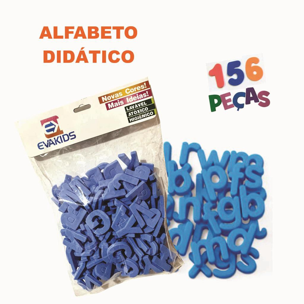 Mini Alfabeto Móvel Didático Educativo Em Eva 156 Peças Submarino