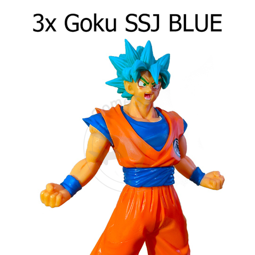 Kit 3 Bonecos Dragon Ball Z Super Goku Super Sayajin Blue ssj Azul em  Promoção na Americanas