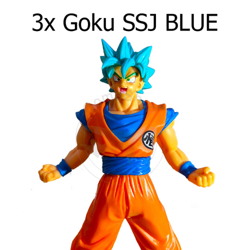 Boneco dragon ball super articulado colecionavel goku blue