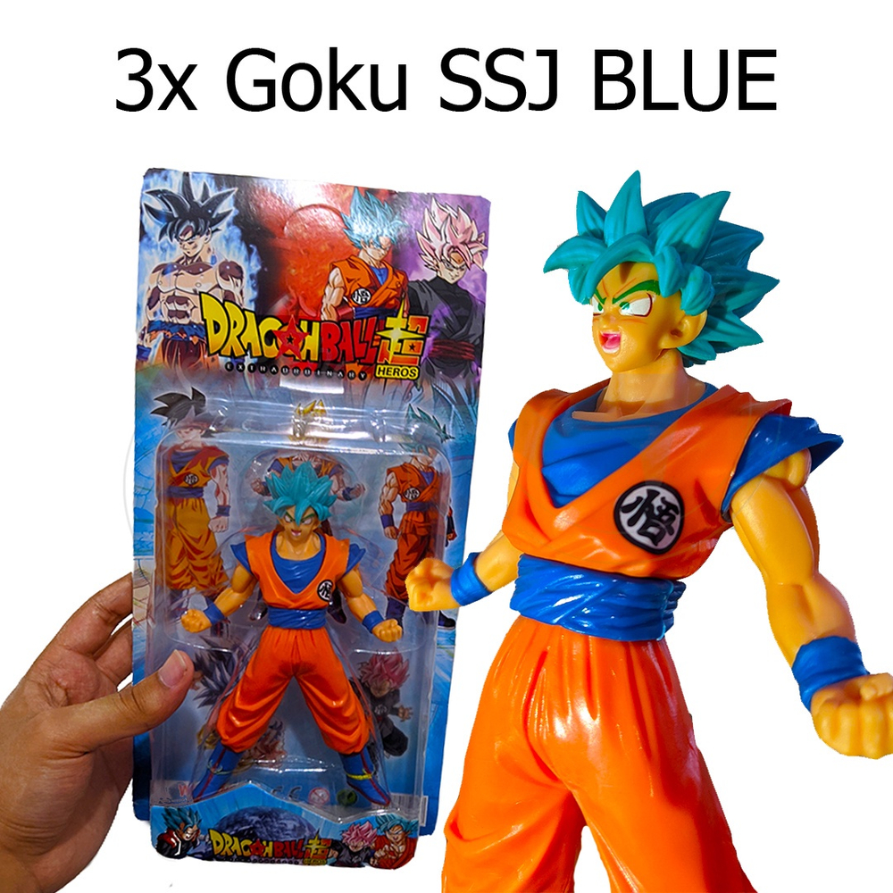 Goku Super Sayajin Blue Deus Azul Dragon Ball Blocos Boneco