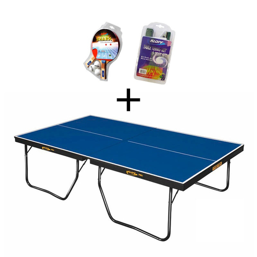 Mesa de ping pong mdf 25mm 1090 klopf + kit Raquetes e Bolinhas 5055 +  Suporte master c/ Rede 5034