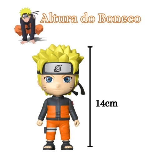 Boneco Naruto Uzumaki Chibi - Naruto Shippuden Mexe os Braços