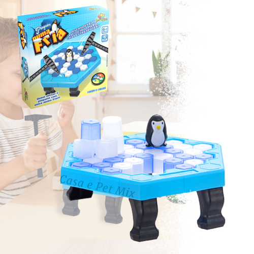 Jogo De Mesa Pinguim Numa Fria Quebra Gelo Infantil 10cm - Kubo Mix