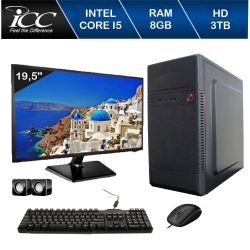 Computador icc IV2584KM19 I5 8GB 3TB Kit Comp. Mon 19,5 Menor preço em Computador icc IV2584KM19 I5 8GB 3TB Kit Comp. Mon 19,5