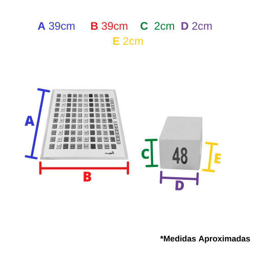 Caixa Tabuada Brinquedo Jogo Educativo Pedagógico Brinqmutti