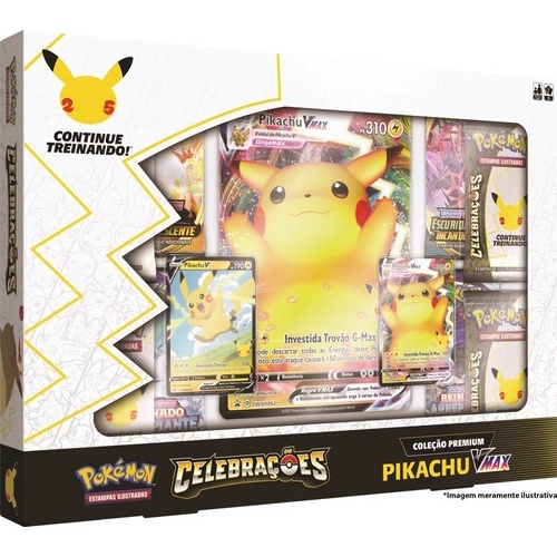 Box Pikachu VMAX Realeza Absoluta COPAG Original 8 Booster Carta