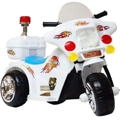 Mini Moto Eletrica Infantil Branca no Shoptime