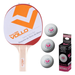 Raquete Ping Pong Tenis Mesa Force 1000 + Cx com 3 Bolas Butterfly 3 Estrelas Menor preço em Raquete Ping Pong Tenis Mesa Force 1000 + Cx com 3 Bolas Butterfly 3 Estrelas